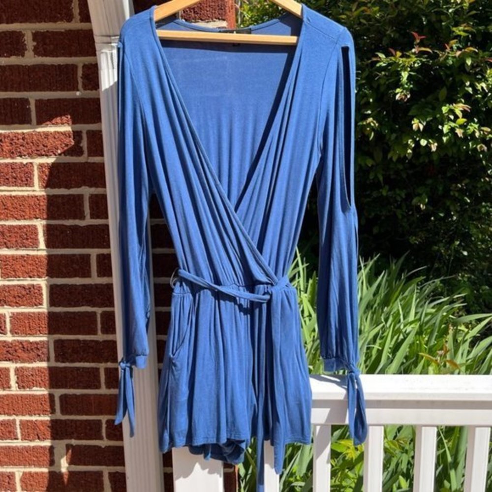 Lulus Blue Romper Women's Large